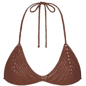 NWT: SKIMS - CROCHET SWIM TRIANGLE BIKINI TOP